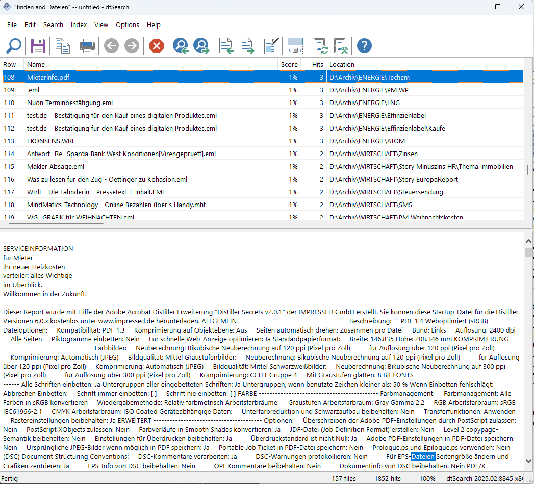 DtSearch False Positive in PDF-Metadaten