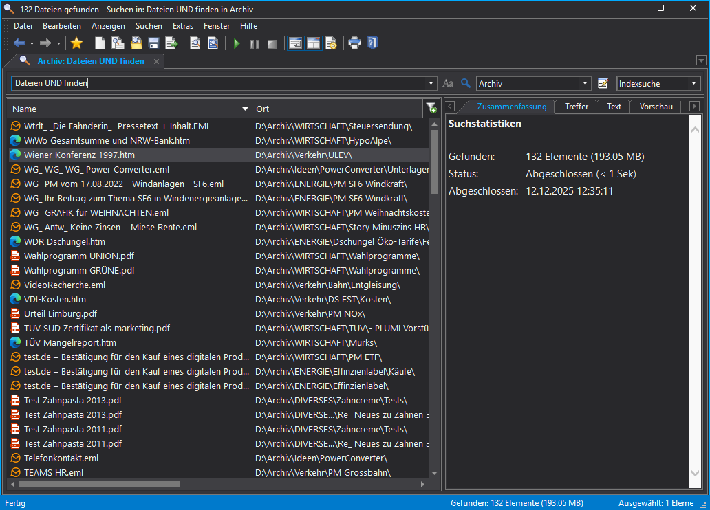 FileLocator Pro mit Index