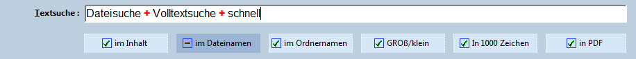 Screenshot 'Such-Einstellungen'